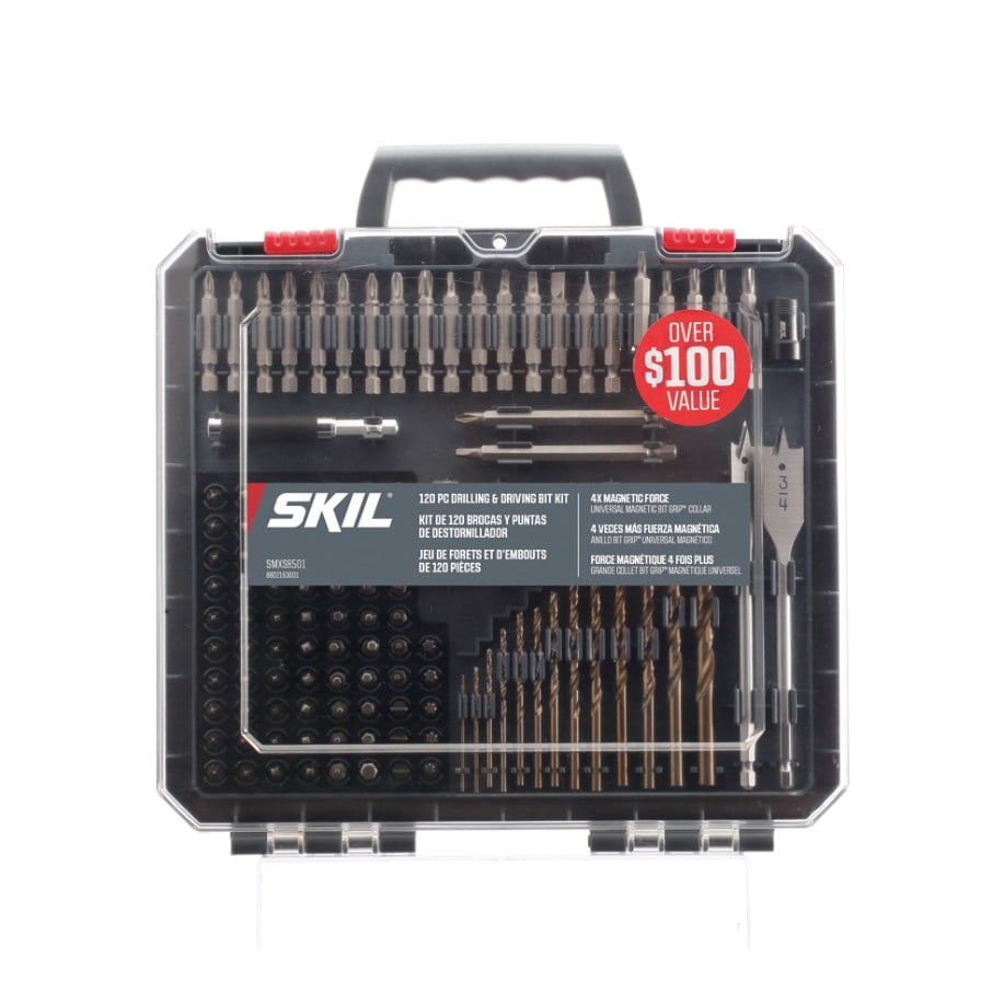Skil 120 Piece Drilling and Screw Driving Kit with Bit Grip - SMXS8501
