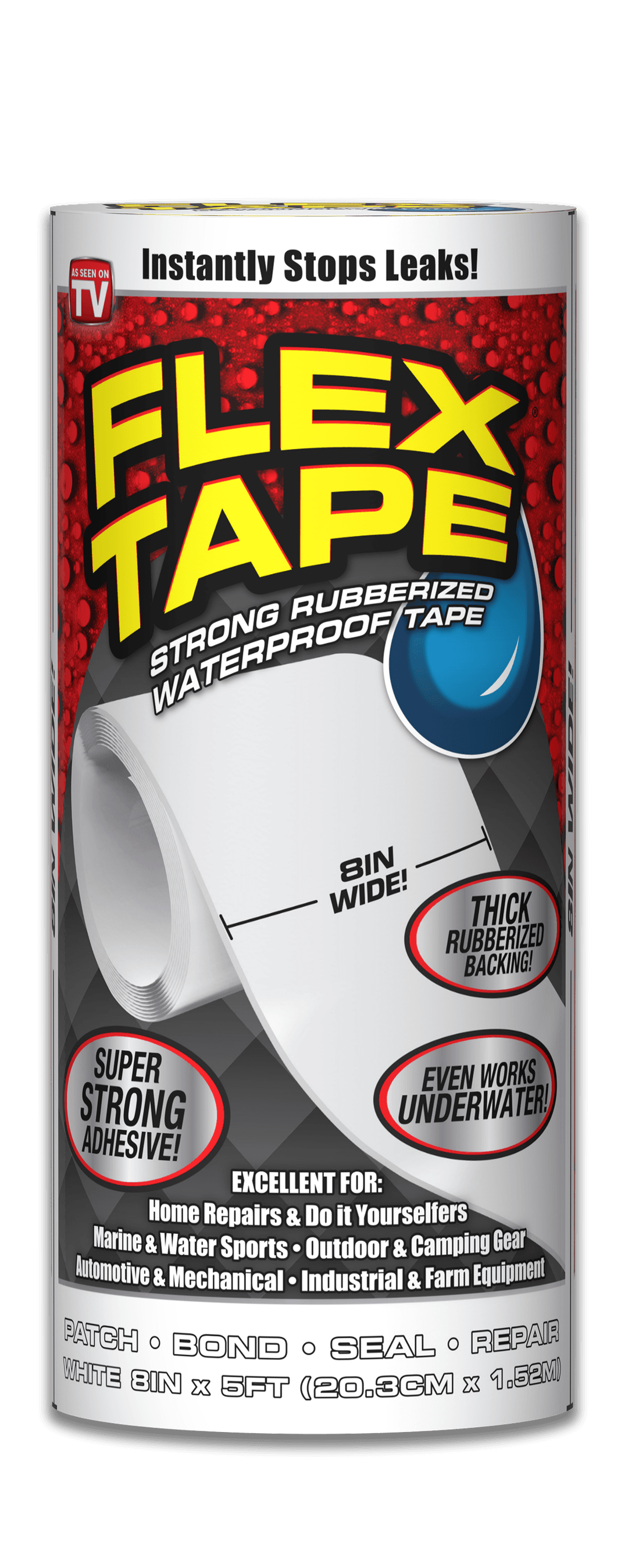 Flex Seal Flex Tape 8" White TFSWHTR0805