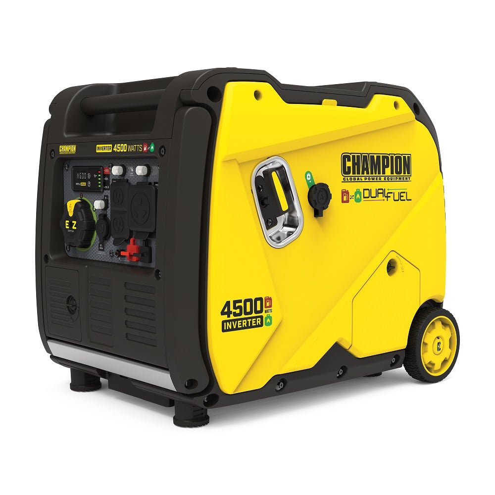 Champion 4500-Watt Portable Dual Fuel Inverter Generator with Electric Start and Quiet Technology - 200988 Main Image
