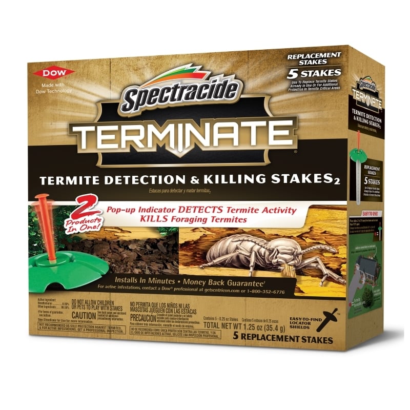 Spectracide Terminate Termite Detection & Killing Stakes, 5 Count - HG-96116