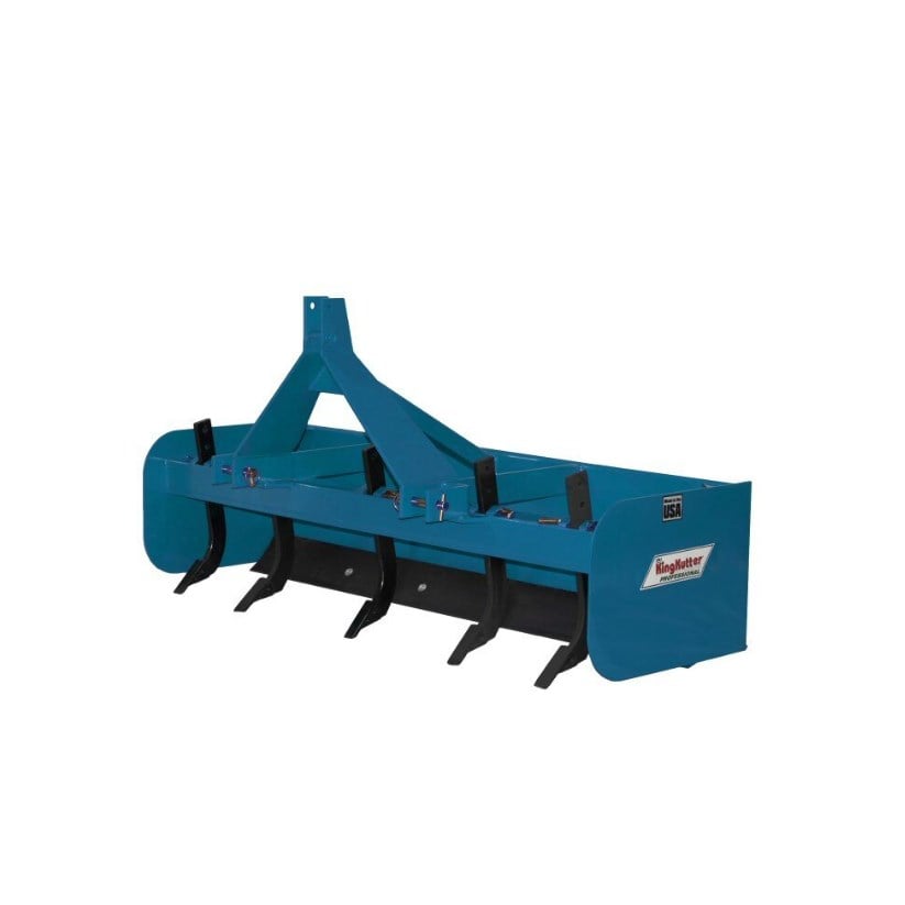 King Kutter 5.5' Professional Box Blade with 5 Shanks, Blue - BB-G-66-BP