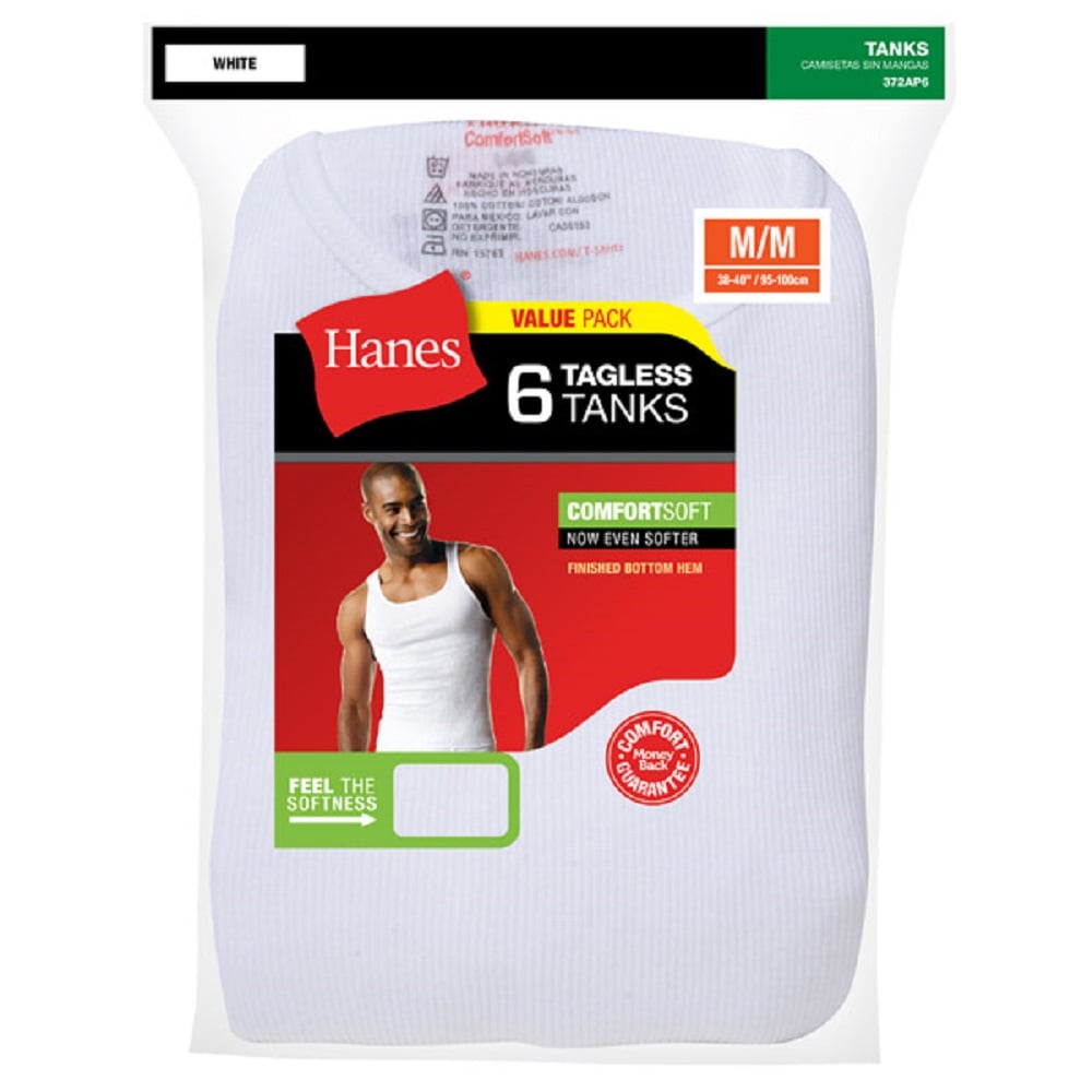 Hanes Men's FreshIQ ComfortSoft Undershirt, 6 - Pack - 372AP6l
