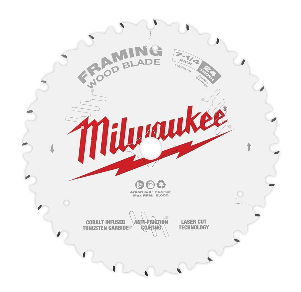 Milwaukee 7-1/4" 24T Framing Circular Saw Blade - 48-40-0720