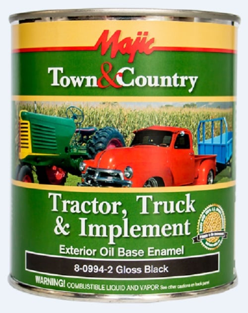 Majic Tractor Truck & Implement Exterior Oil Base Enamel Paint Gloss Black - 8-0994-2
