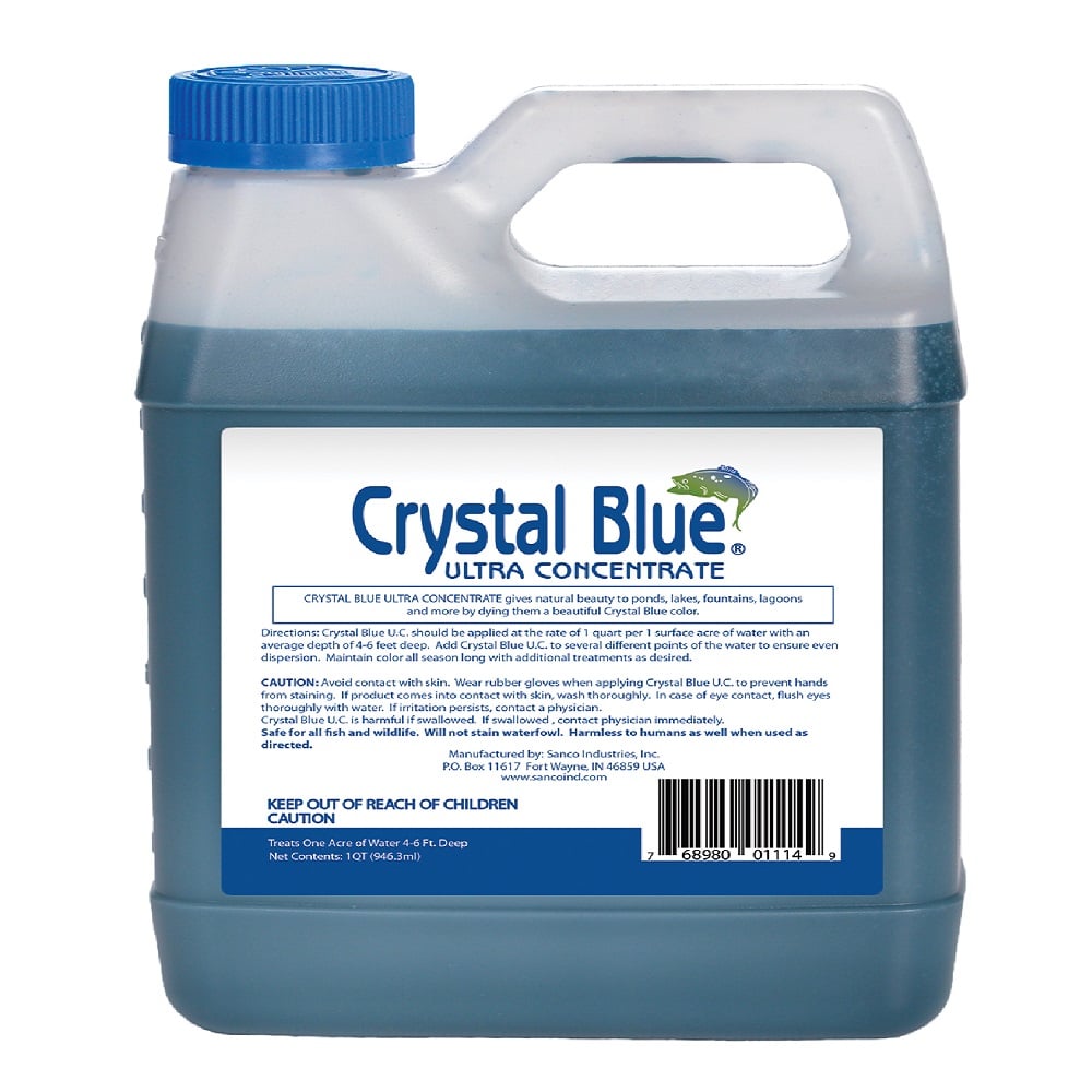 Crystal Blue Ultra Concentrate Natural Pond Colorant, 1 Quart - 01114