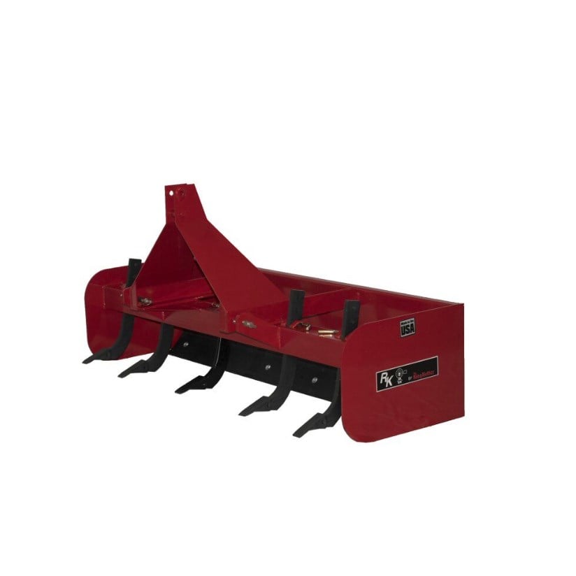 King Kutter 5.5' Box Blade with 5 Shanks, Red - BB-66-RR