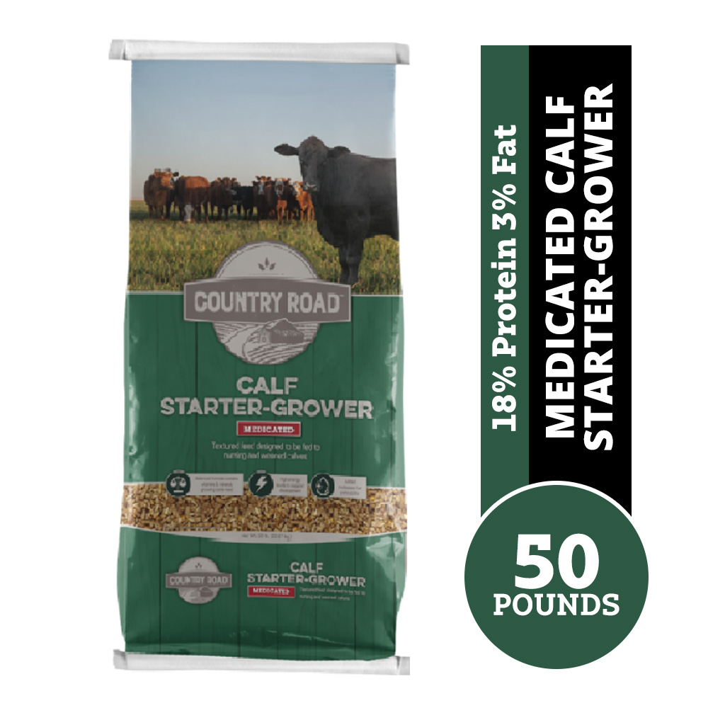 Country Road Medicated Calf Starter Grower, 50 lb. Bag