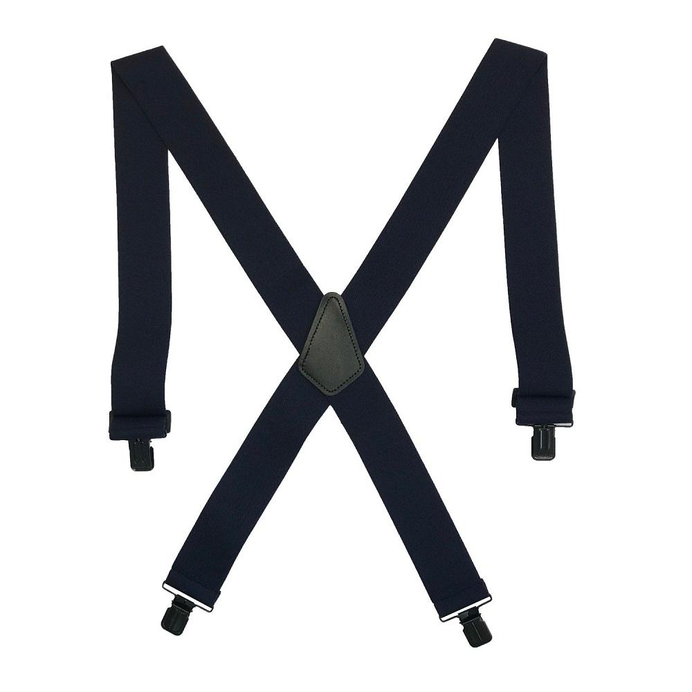 Perry Suspenders 2 Inch Original 45 Inch Length Clip-On Suspenders Black - CS200-R-BLK