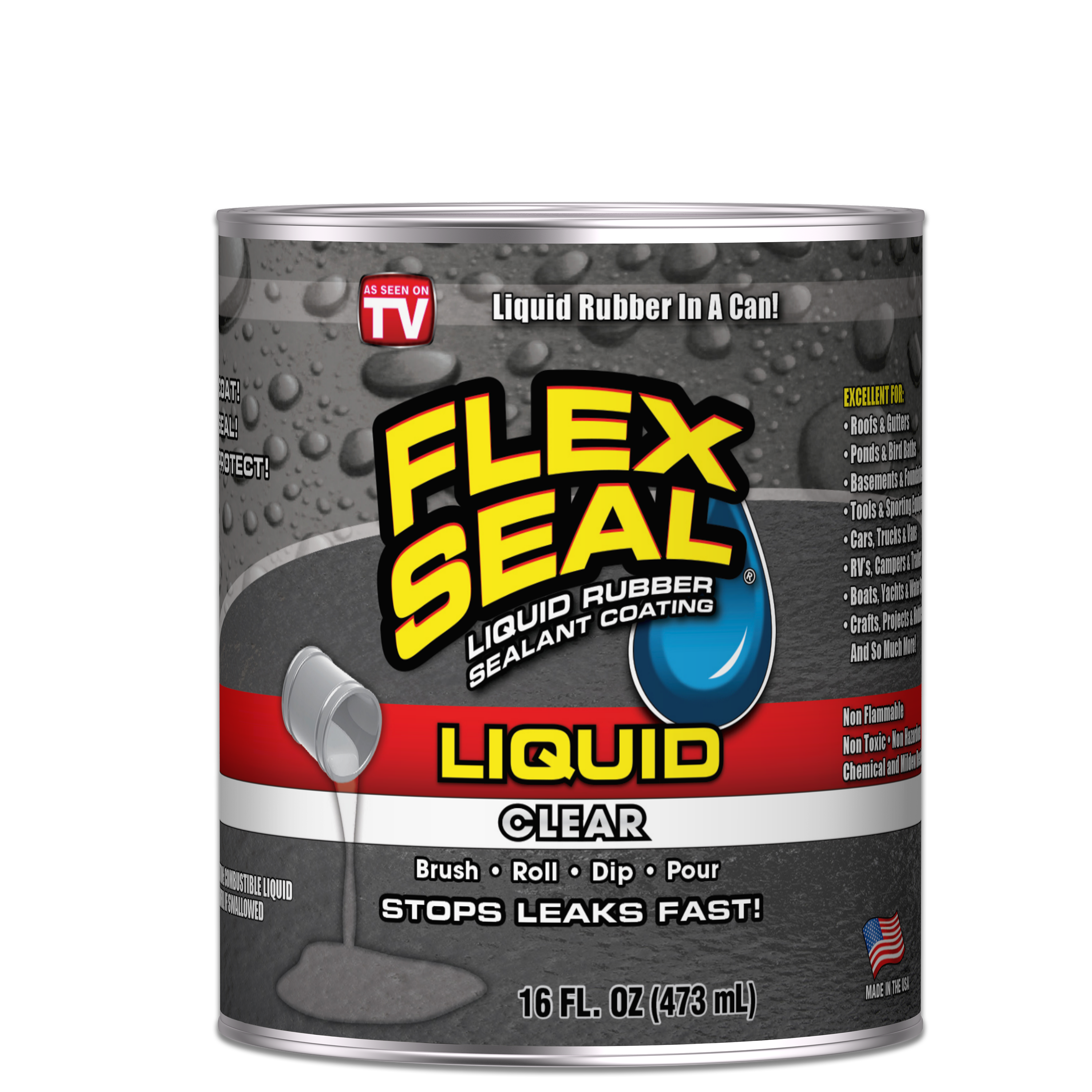 Flex Seal Liquid Flex Seal Clear 16 oz Can LFSCLRR16