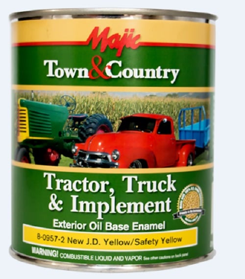 Majic Tractor Truck Implement Exterior Oil Based Enamel Paint New John Deer Yello with Safety Yellow - 8-0957-2