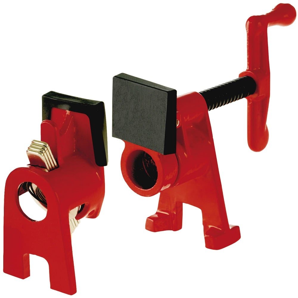 Bessey Tools H-Style Pipe Clamp Fixture Set for 3/4" Black Pipe - BPC-H34