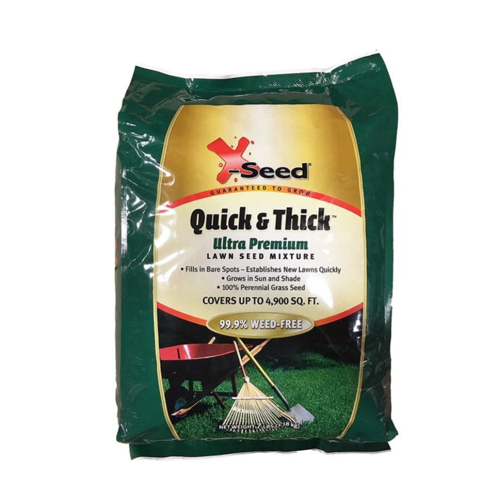 X-Seed Quick & Thick Ultra-Premium Lawn Seed, 7 lb. Bag - 440AS0083UC-7