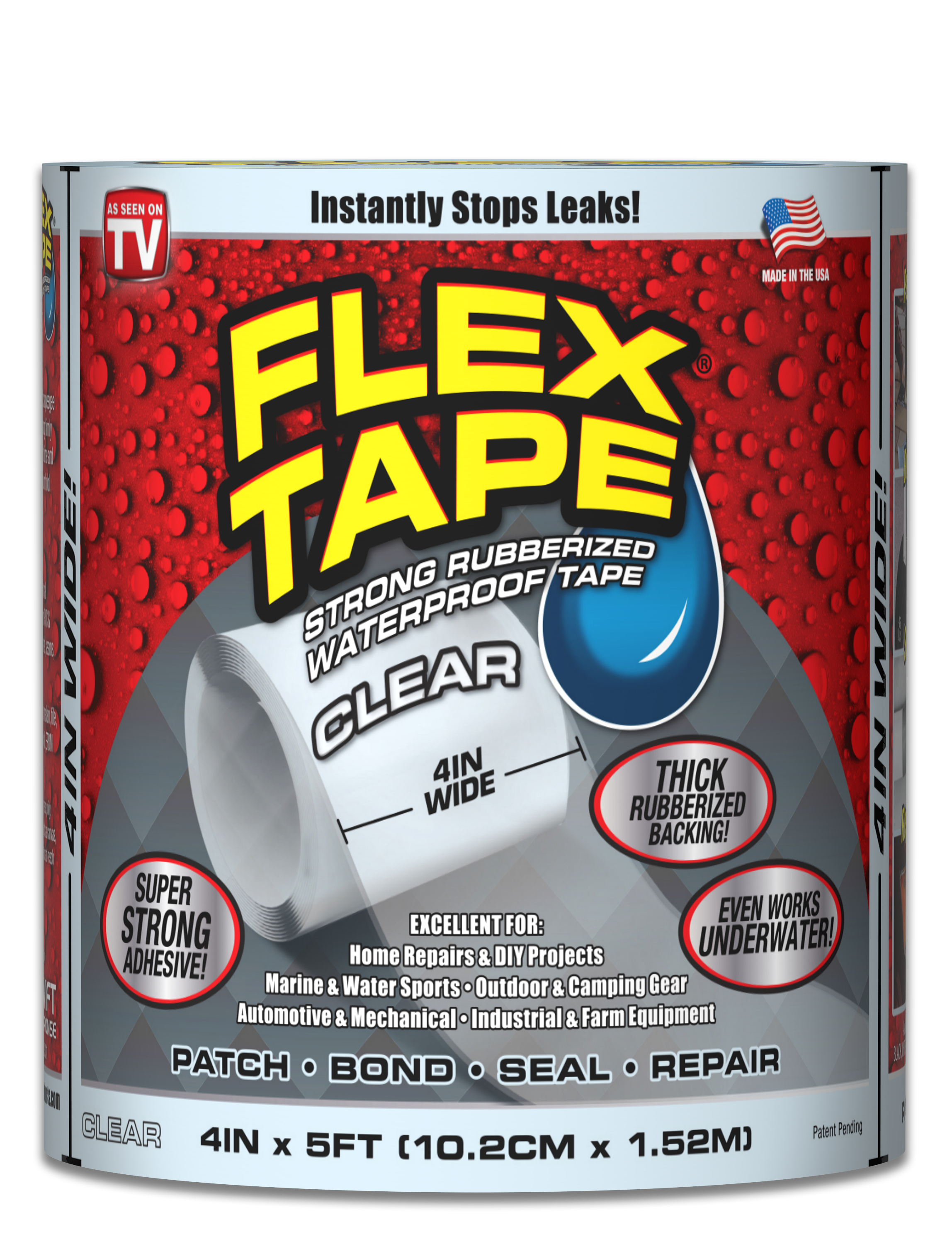 Flex Seal Flex Tape 4" Clear TFSCLRR0405