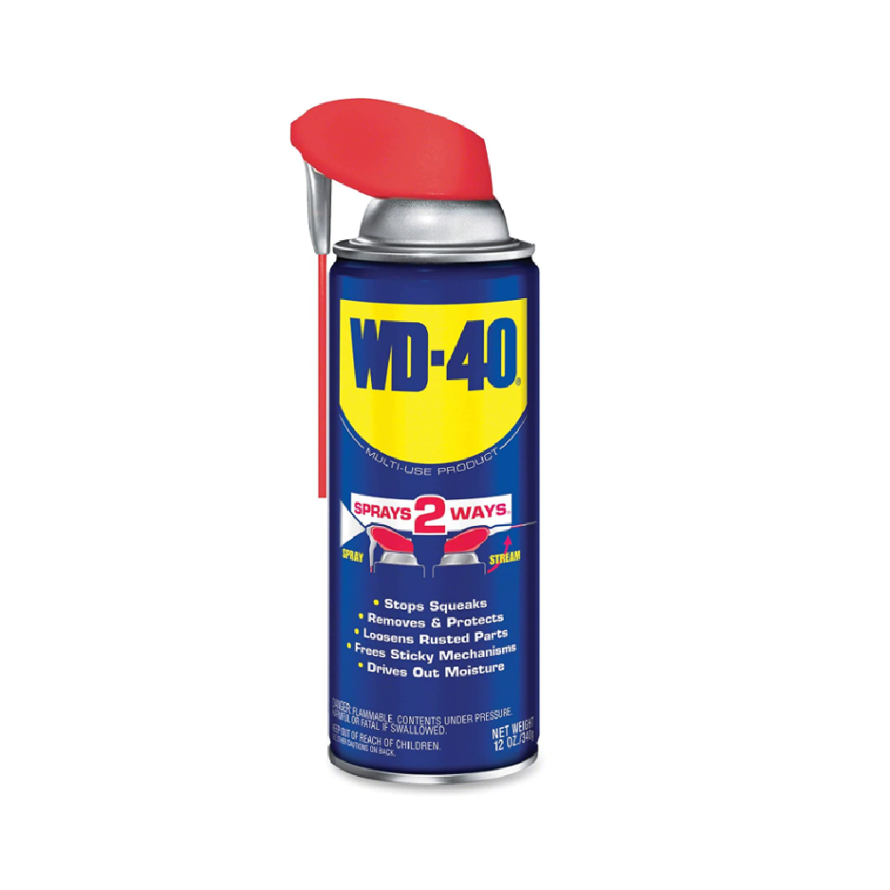 WD-40 Original Formula 2-Way Lubricant Spray with Smart Straw, 12 oz. Can - 490057