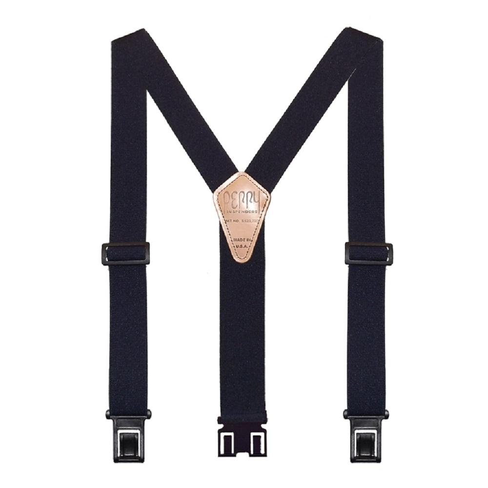 Perry Suspenders 1 1/2 Inch Original 48 Inch Length Navy - SN150-R-NVY
