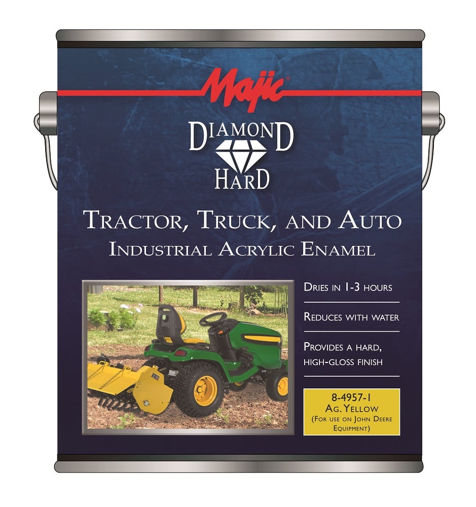 Majic Diamond Hard Tractor Truck and Auto Acrylic Enamel Ag Yellow Gallon - 8-4957 -1