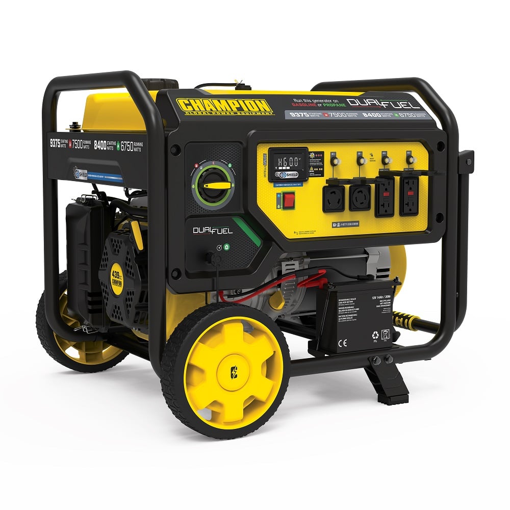 Champion 7500-Watt Dual Fuel Portable Generator with Electric Start and CO Shield&#174; - 201281 Main Image