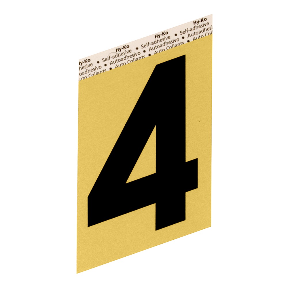 Hy-Ko  3.5In Gold Aluminum Numbers 4 -GG-25/4
