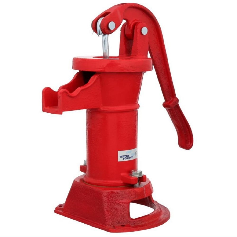 Water Source Cast Iron Pitcher Pump, Red - PP500