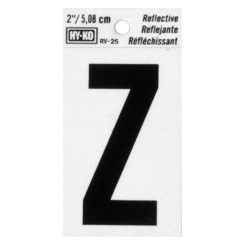 Hy-Ko 2In Reflective Letters Z - RV-25/Z