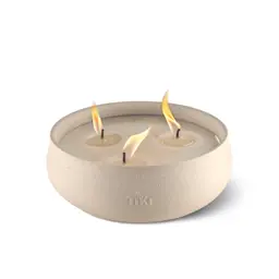 Tiki&#174; Triple Wick Candle in Ceramic Concrete Bowl, 7" Diameter - 1423105 Main Image