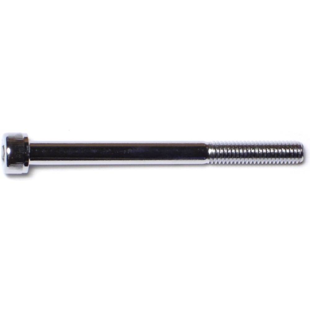 Midwest Fastener 6mm-1.0 x 70mm Chrome Plated Class 12.9 Coarse Thread Knurled Head Hex Socket Cap Screws - 87072