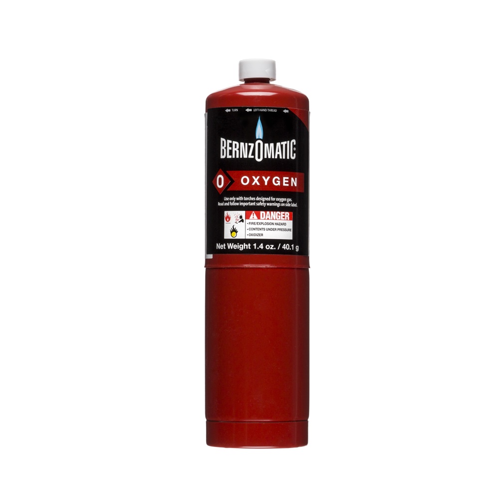 Worthington 1.4 oz Oxygen Cylinder Red 304179