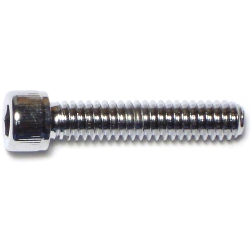 Midwest Fastener 1/4"-20 x 1-1/4" Chrome Plated Grade 8 Coarse Thread Knurled Socket Cap Screws - 87144