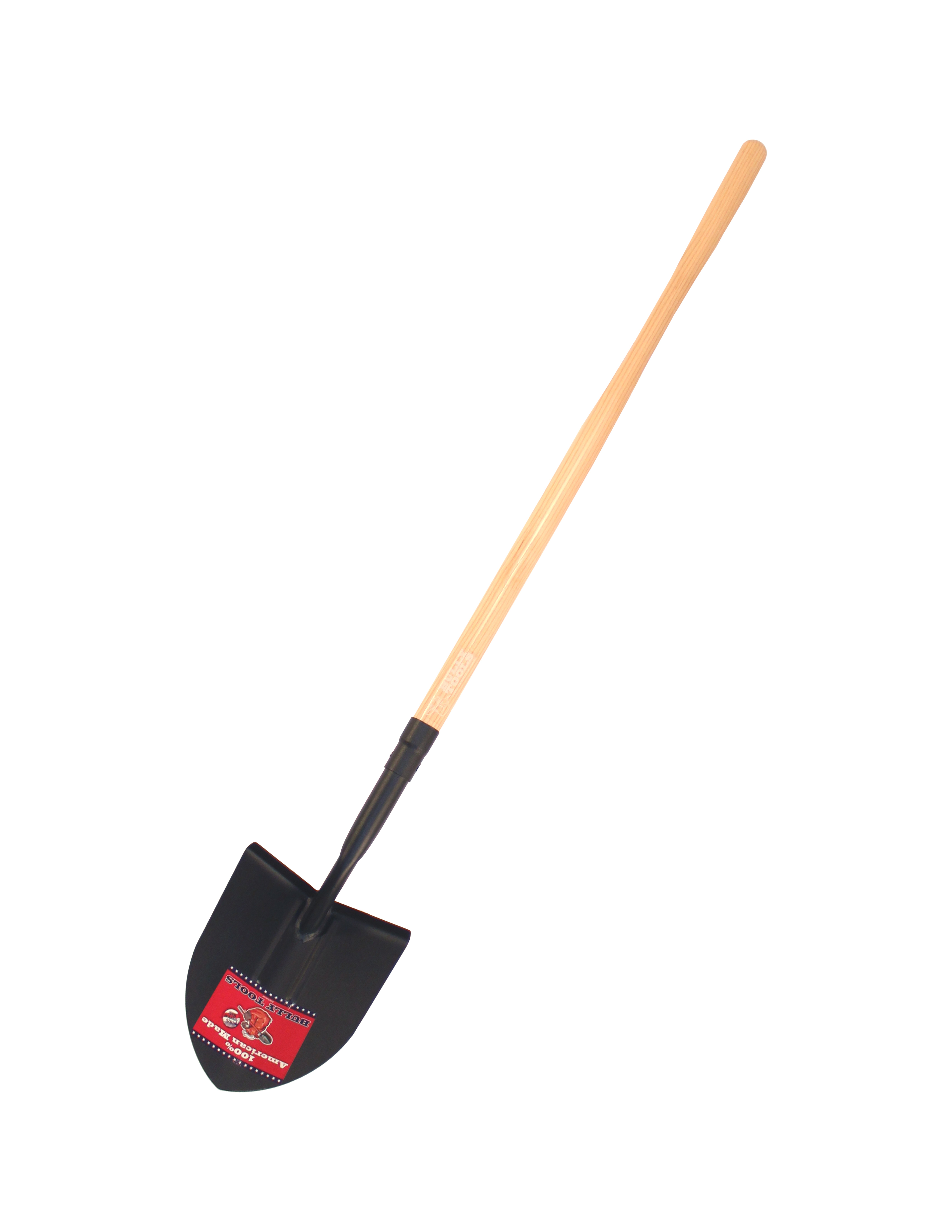 Bully Tools 14-Gauge Round Point Shovel American Ash Long Handle - 72515