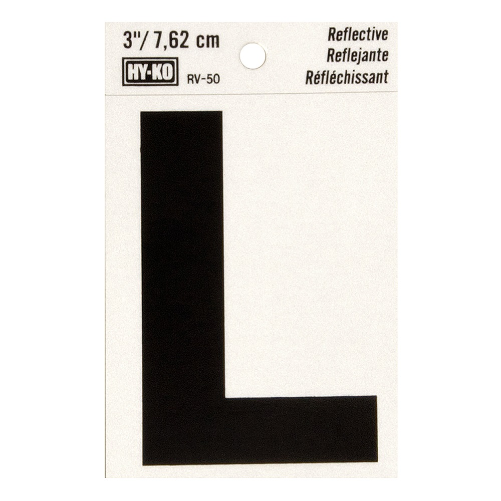 Hy-Ko 3In Reflective Letters L - RV-50/L