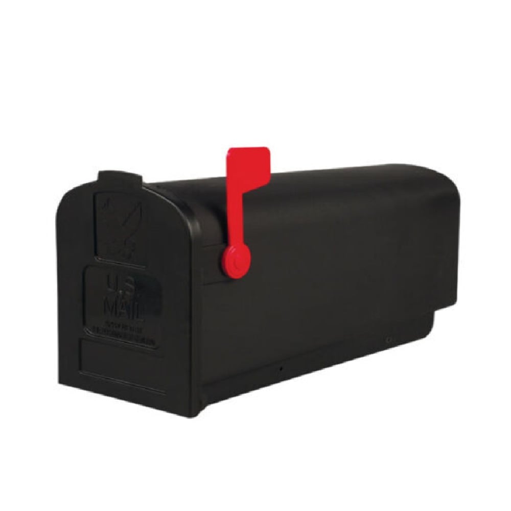 Solar Group Deluxe Black Plastic Rural Mailbox - PL10B0201