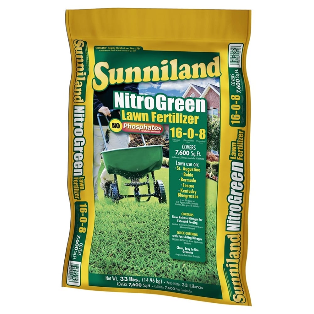 Sunniland Nitro Green 16-0-8, 33 Pounds - 125158