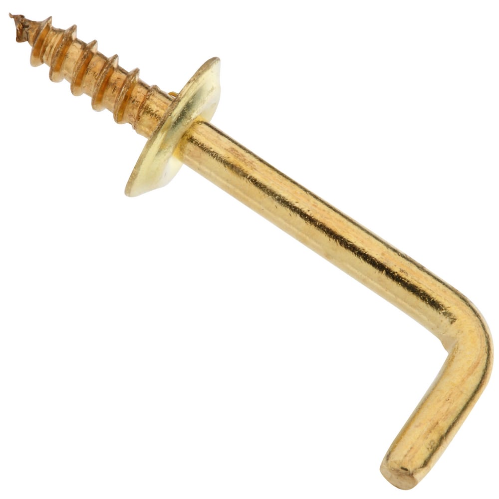 National Hardware V2025 Shoulder Hooks - Solid Brass in Solid Brass - N120-006