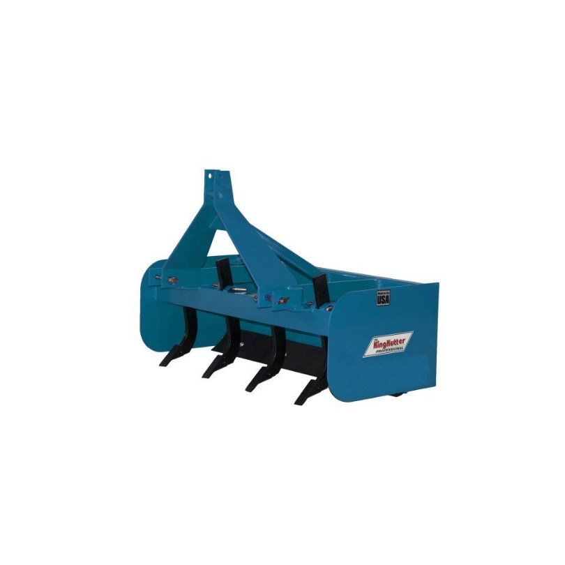 King Kutter 4' Professional Box Blade with 4 Shanks, Blue - BB-G-48-BP