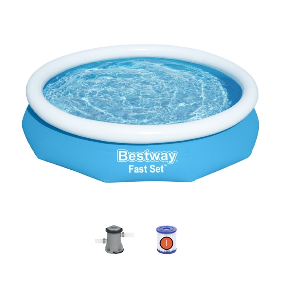 Bestway Fast Set 10’ x 26” Round Inflatable Pool Set - 57457E