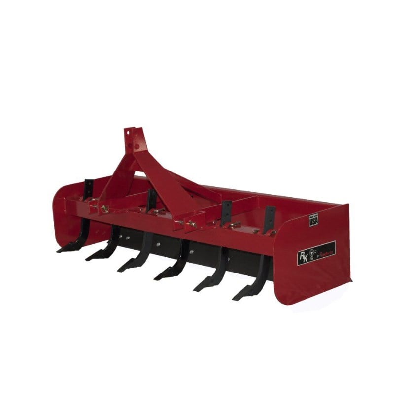 King Kutter 6' Professional Hinged Box Blade, Red - H-BB-72-RR