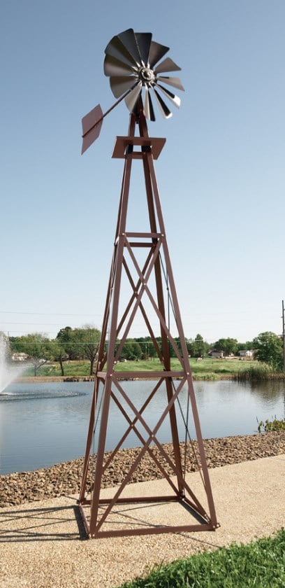 Large Bronze Powder Coated Backyard Windmill