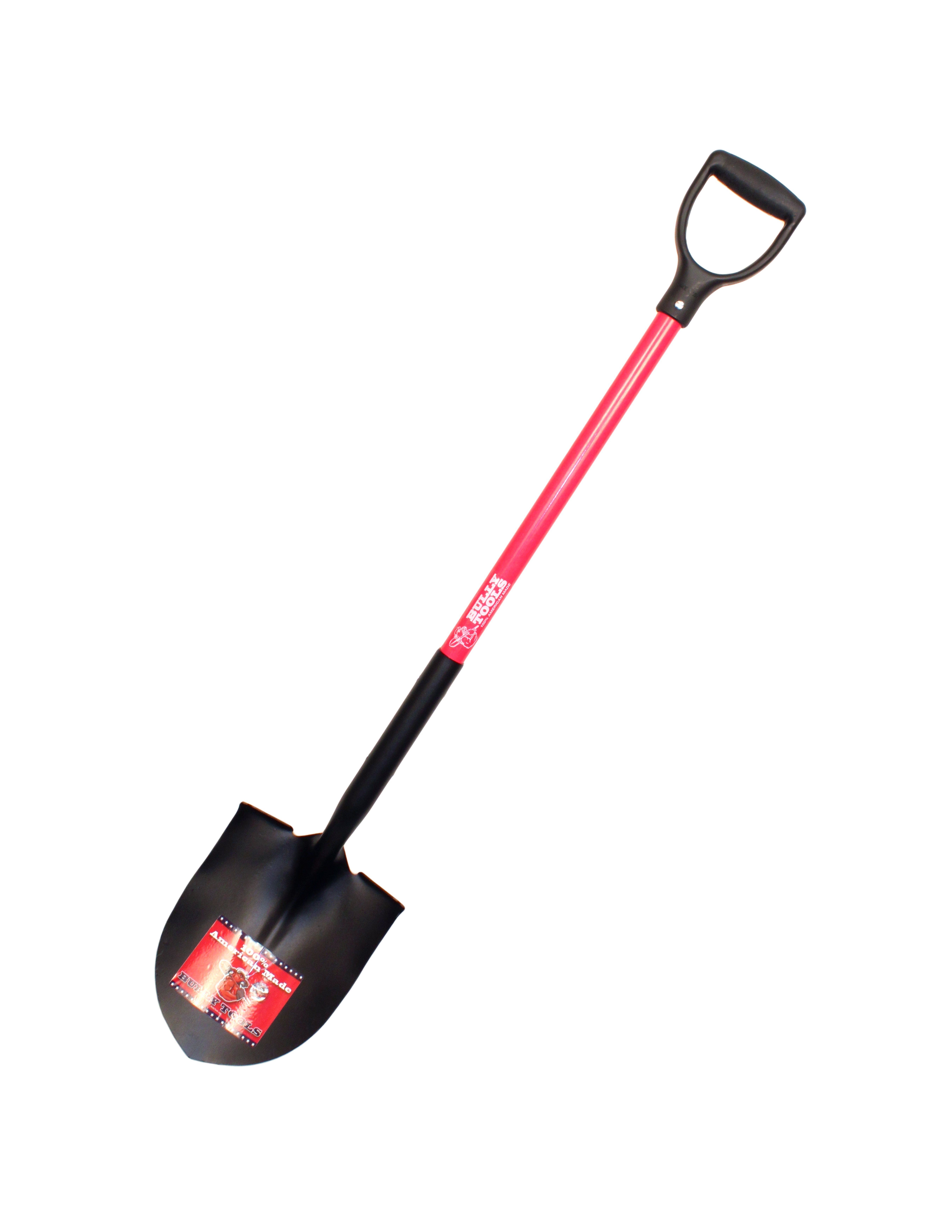 Bully Tools 14-Gauge Round Point Shovel with Fiberglass D-grip Handle - 62510