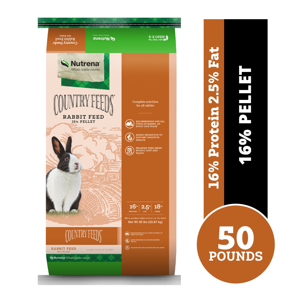 Nutrena Country Feeds® Rabbit Feed 16% Pellet, 50 lb. Bag