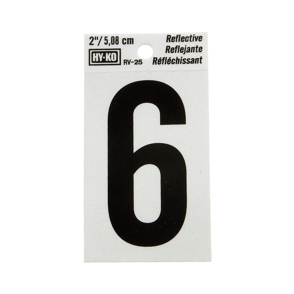 Hy-Ko 2In Reflective Numbers 6 - RV-25/6