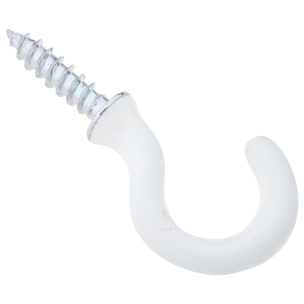 National Hardware 2020 Cup Hooks in White vinyl coated - N248-443