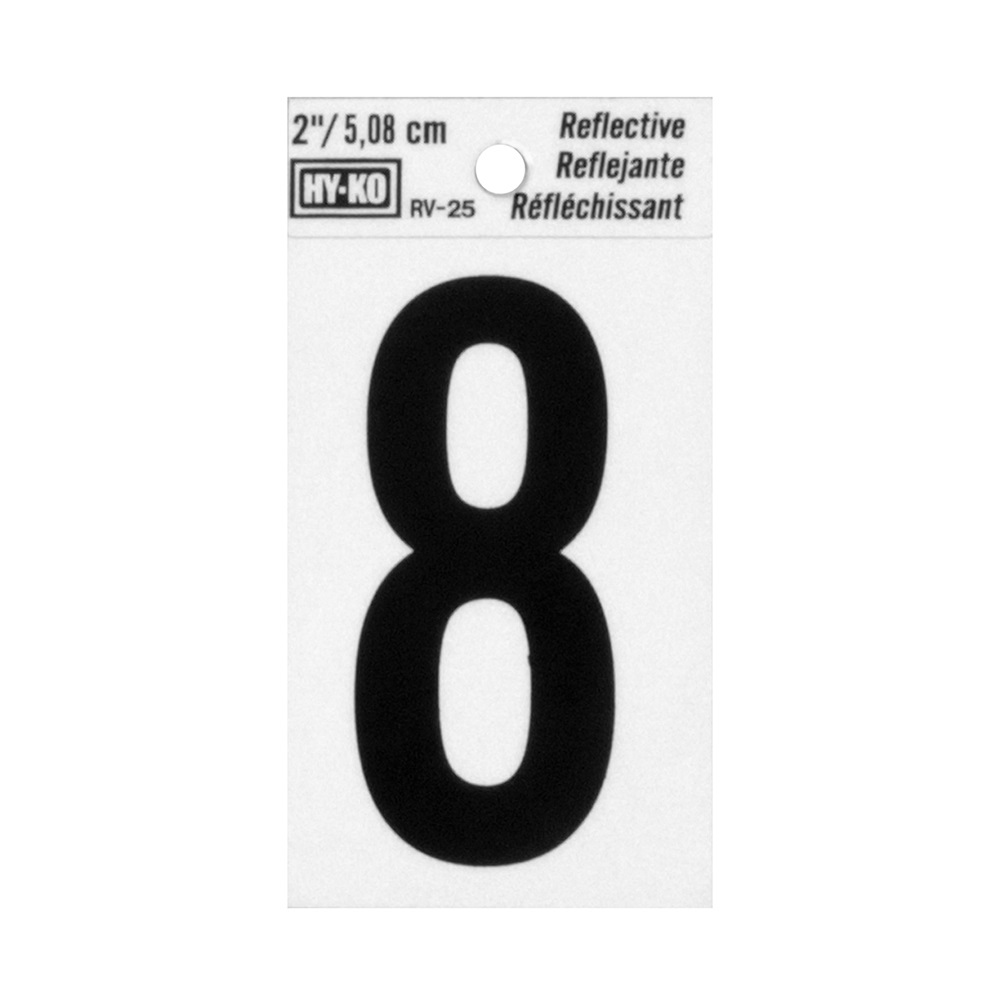 Hy-Ko 2In Reflective Numbers 8 - RV-25/8