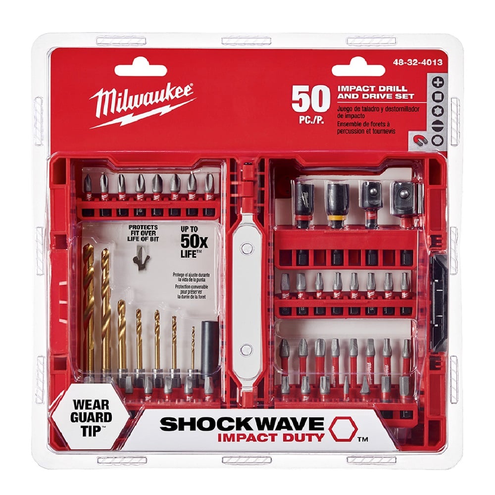 Milwaukee Shockwave 50 Piece Impact Drill & Drive Set - 48-32-4013