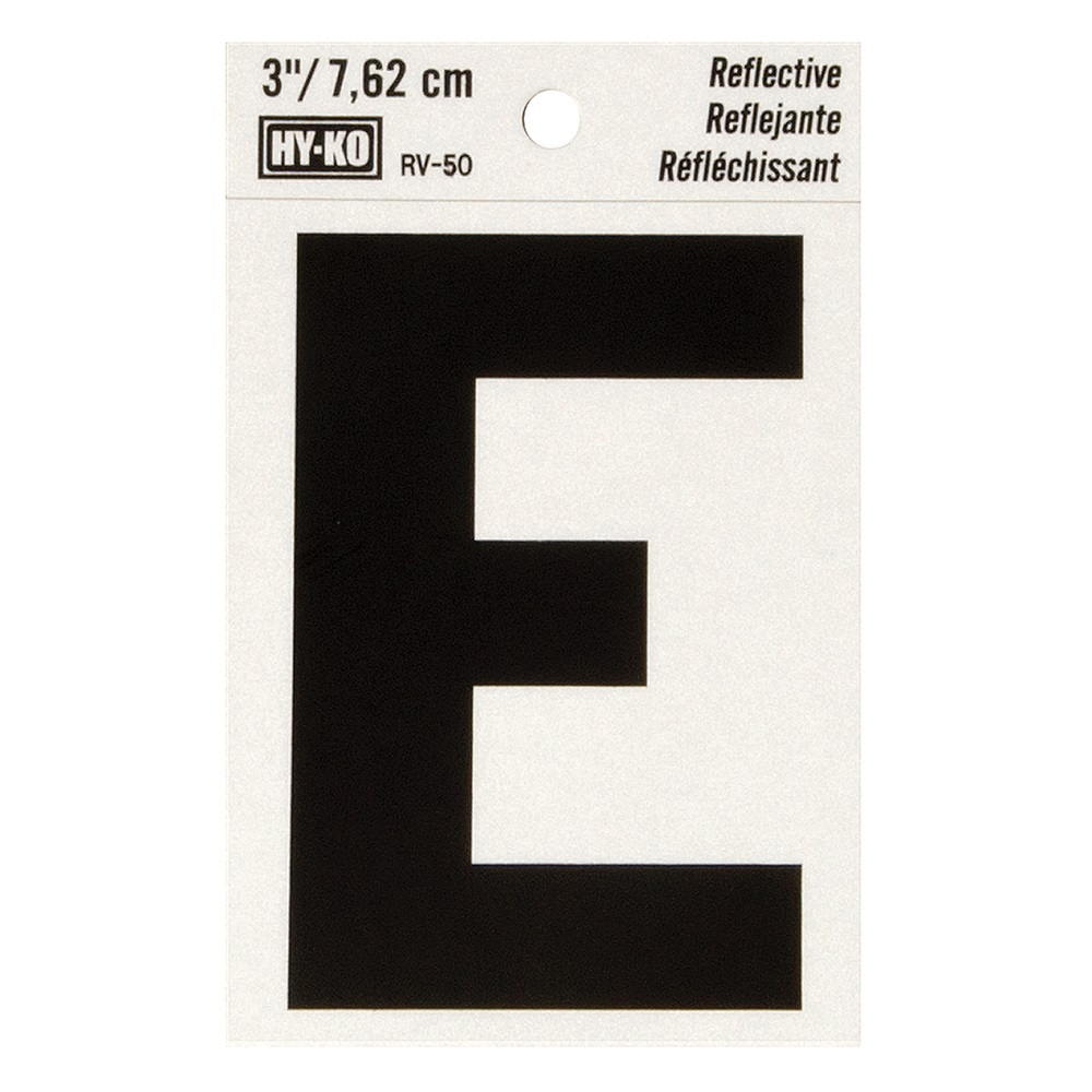 Hy-Ko 3In Reflective Letters E - RV-50/E