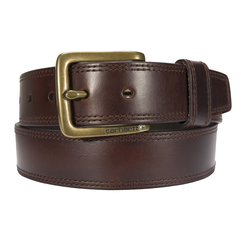 Carhartt® Men's Leather Engraved Belt with Buckle and OEB Finish - A000550320