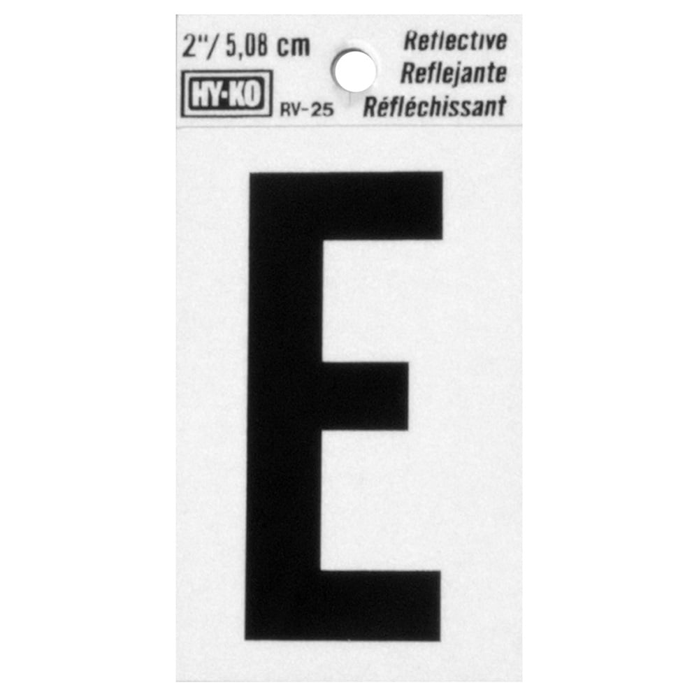 Hy-Ko 2In Reflective Letters E - RV-25/E
