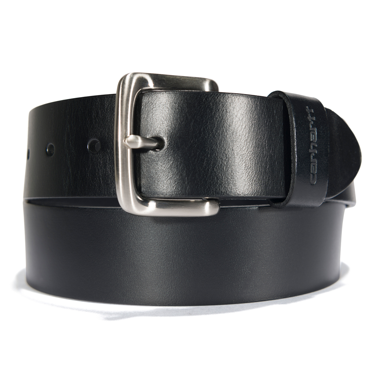 Carhartt® Women's Bridle Leather Classic Buckle Belt Black with Nickel Roller Finish - A000550900