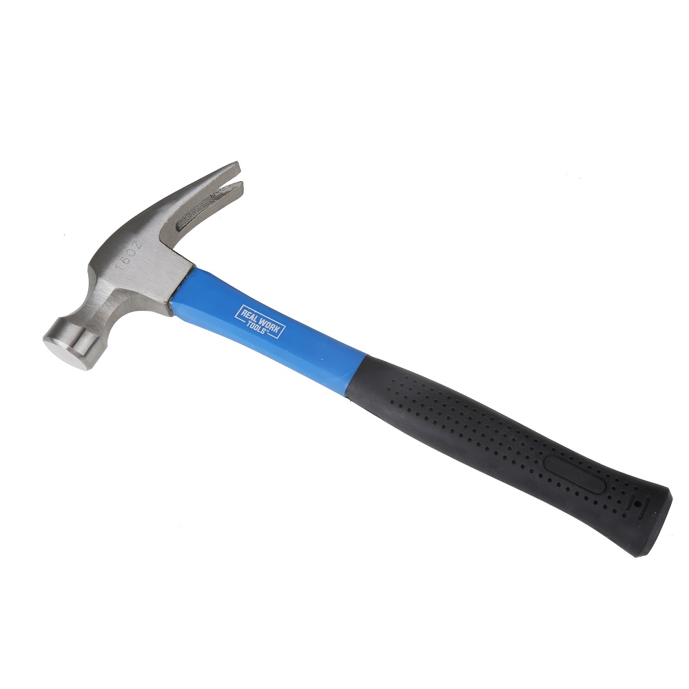 Real Work Tools™ 16 oz. Fiberglass Claw Hammer - RW-2421-002