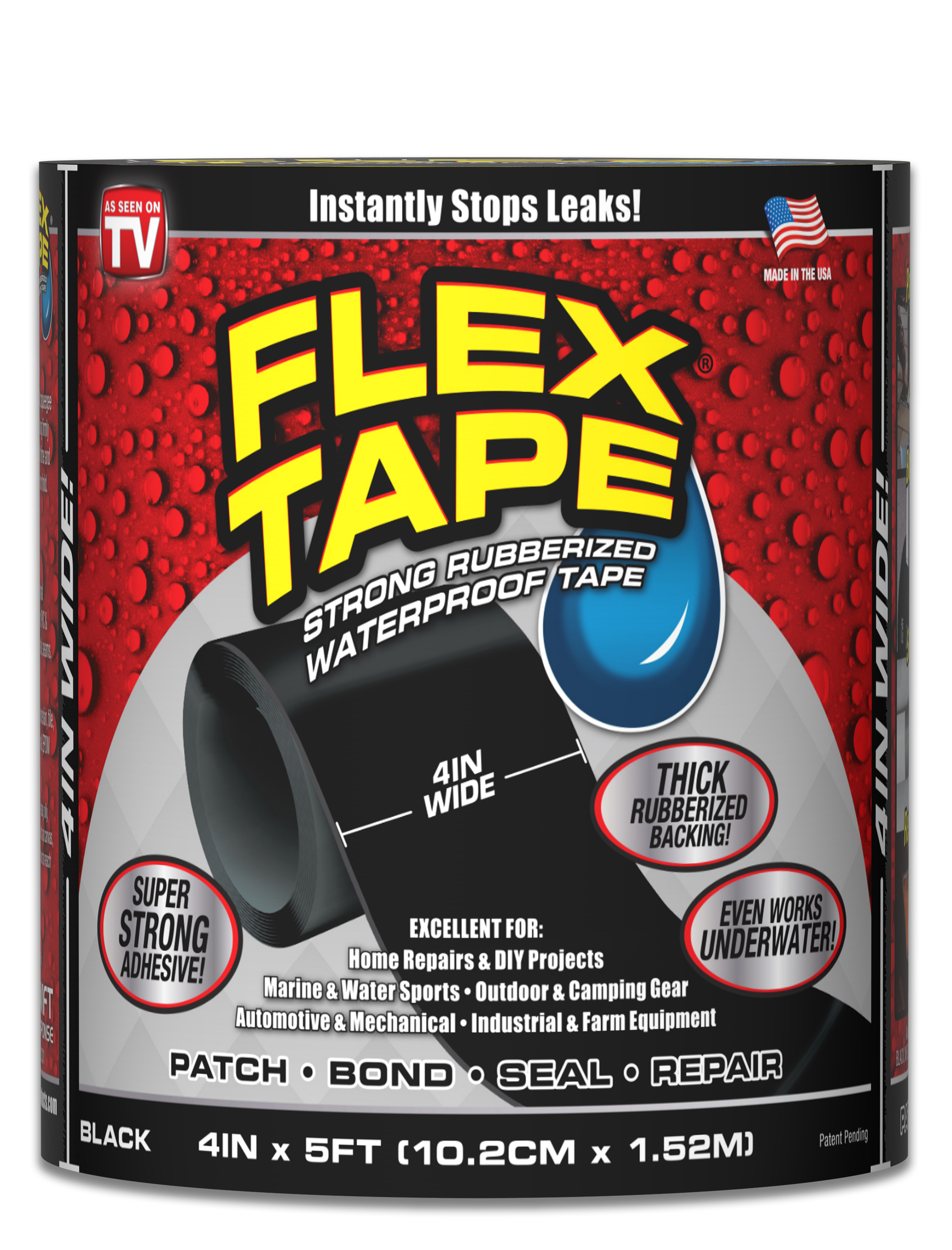 Flex Seal Flex Tape 4" Black TFSBLKR0405