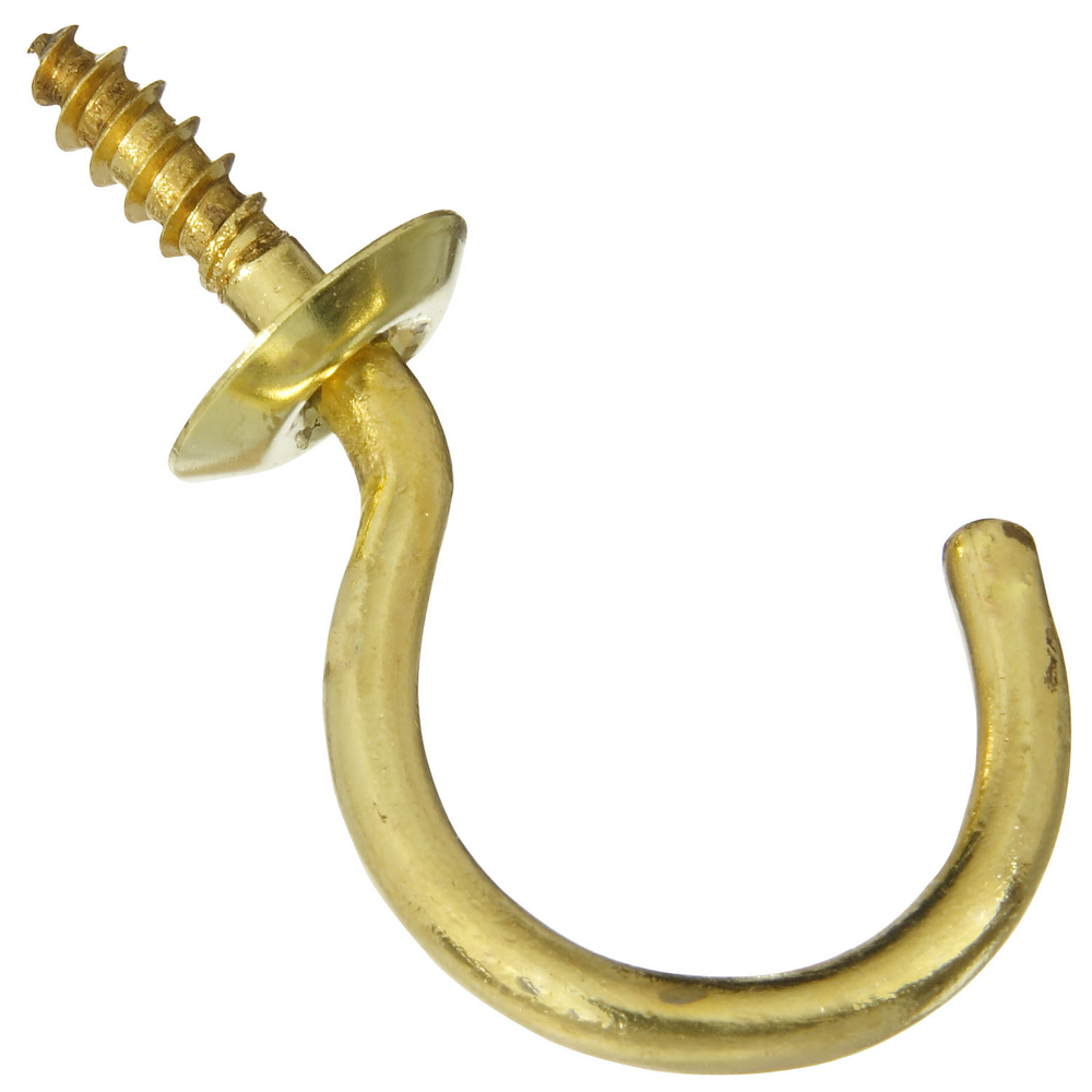 National Hardware 2021 Cup Hooks - Solid Brass in Solid Brass - N119-701